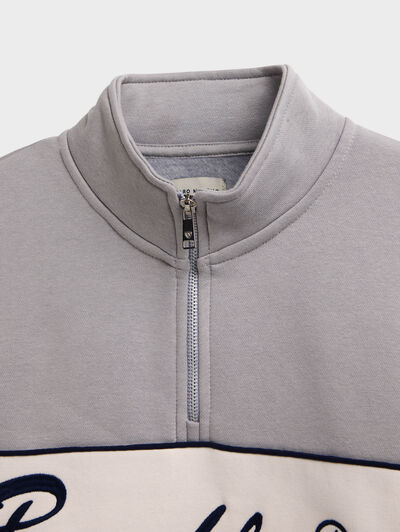 SUDADERA CONTRAST GRIS