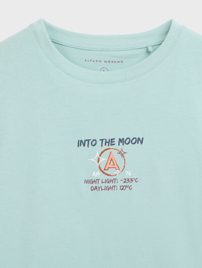 CAMISETA MOON VERDE AGUA
