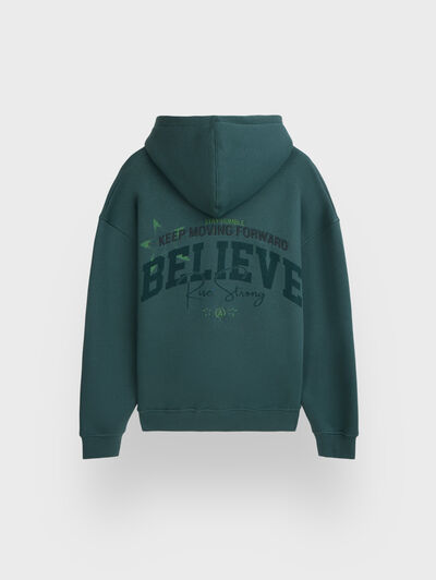 SUDADERA BELIEVE VERDE