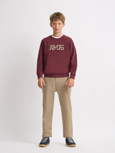 SUDADERA OFFICIAL KIDS BURDEOS