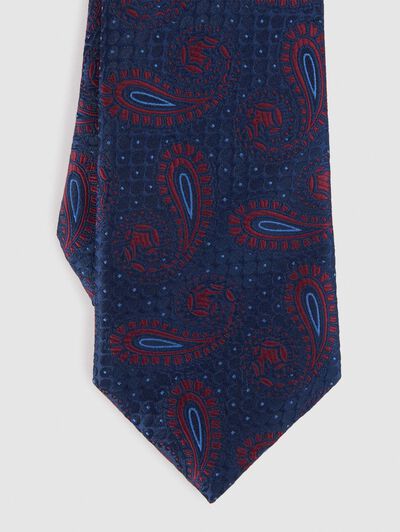 CORBATA JACQUARD MF AZUL MARINO