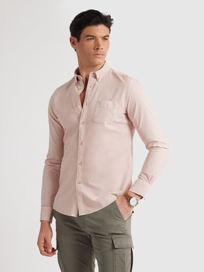 CAMISA OXFORD POCKET DYE ROSA
