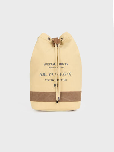 MOCHILA MILITARY BEIGE