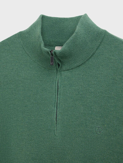 JERSEY CREMALLERA VERDE AGUA