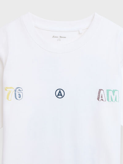 CAMISETA LETTERS KIDS BLANCO