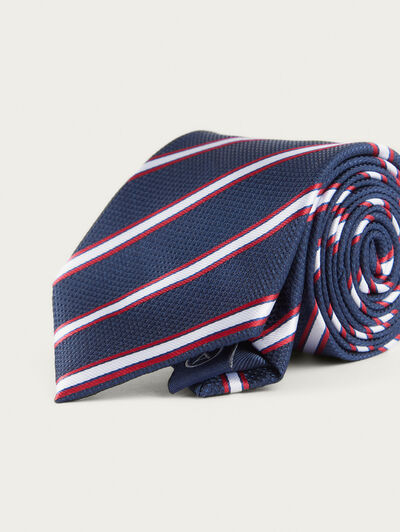 CORBATA JACQUARD MF AZUL MARINO