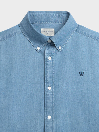 CAMISA DENIM DOWN CELESTE