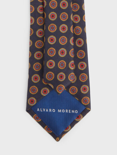 CORBATA PRINTED AZUL MARINO