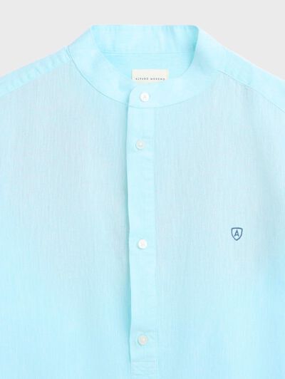 POLERA LINO MAO VERDE AGUA