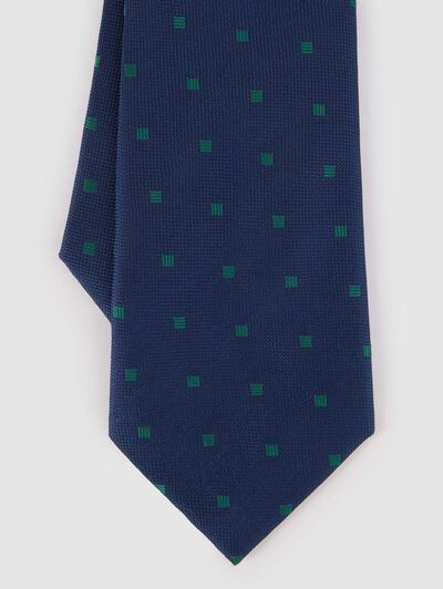 CORBATA JACQUARD MF AZUL MARINO
