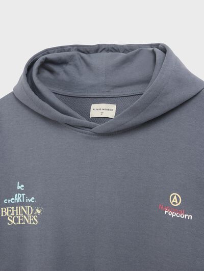 SUDADERA POPCORN AZUL MARINO