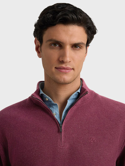 JERSEY CREMALLERA BURDEOS