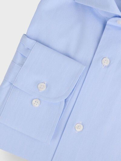 CAMISA VESTIR MIL RAYAS CELESTE