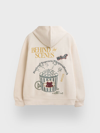 SUDADERA POPCORN BEIGE