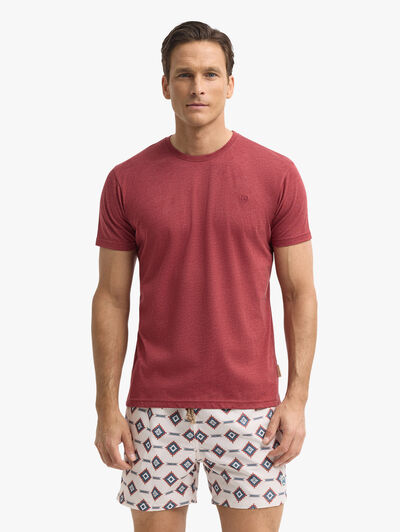 CAMISETA MELANGE BURDEOS
