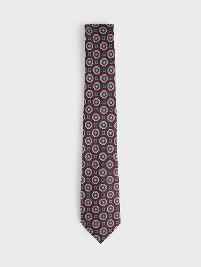 CORBATA PRINTED BURDEOS