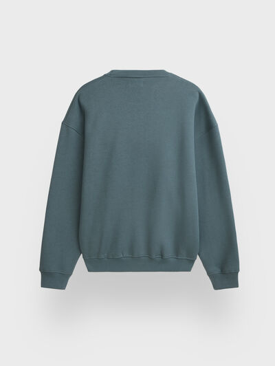 SUDADERA BASICA OVERSIZE AZUL
