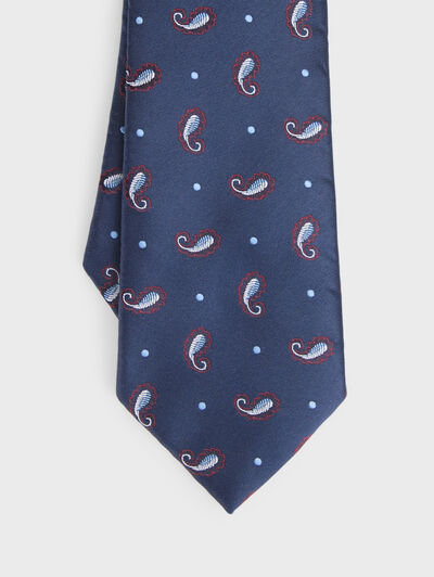 CORBATA JAQUARD MF AZUL MARINO