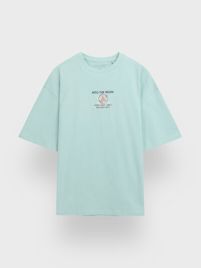 CAMISETA MOON VERDE AGUA