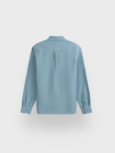 CAMISA OXFORD DYE KIDS AZUL