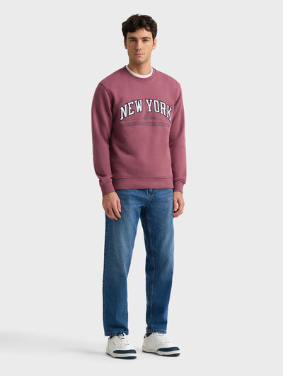 SUDADERA NEW YORK ROSA