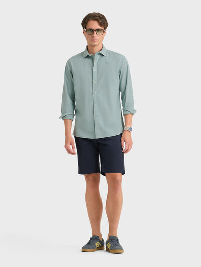 CAMISA POPELIN CELESTE