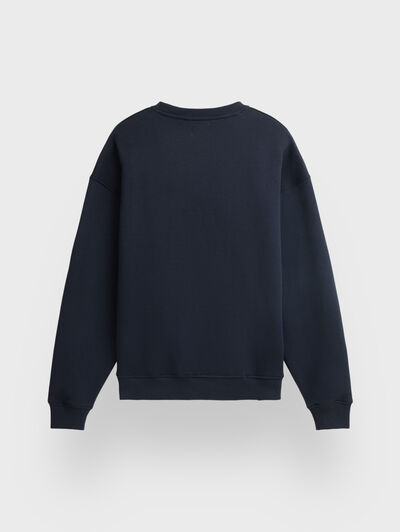 SUDADERA BASICA OVERSIZE AZUL MARINO