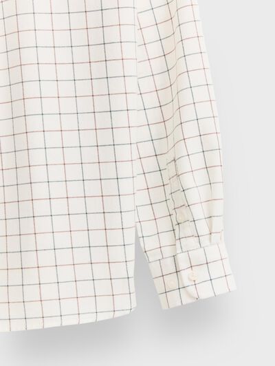 CAMISA FLANNEL CHECKS KIDS BEIGE