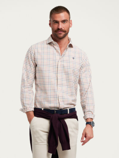 CAMISA FLANNEL CHECKS BURDEOS