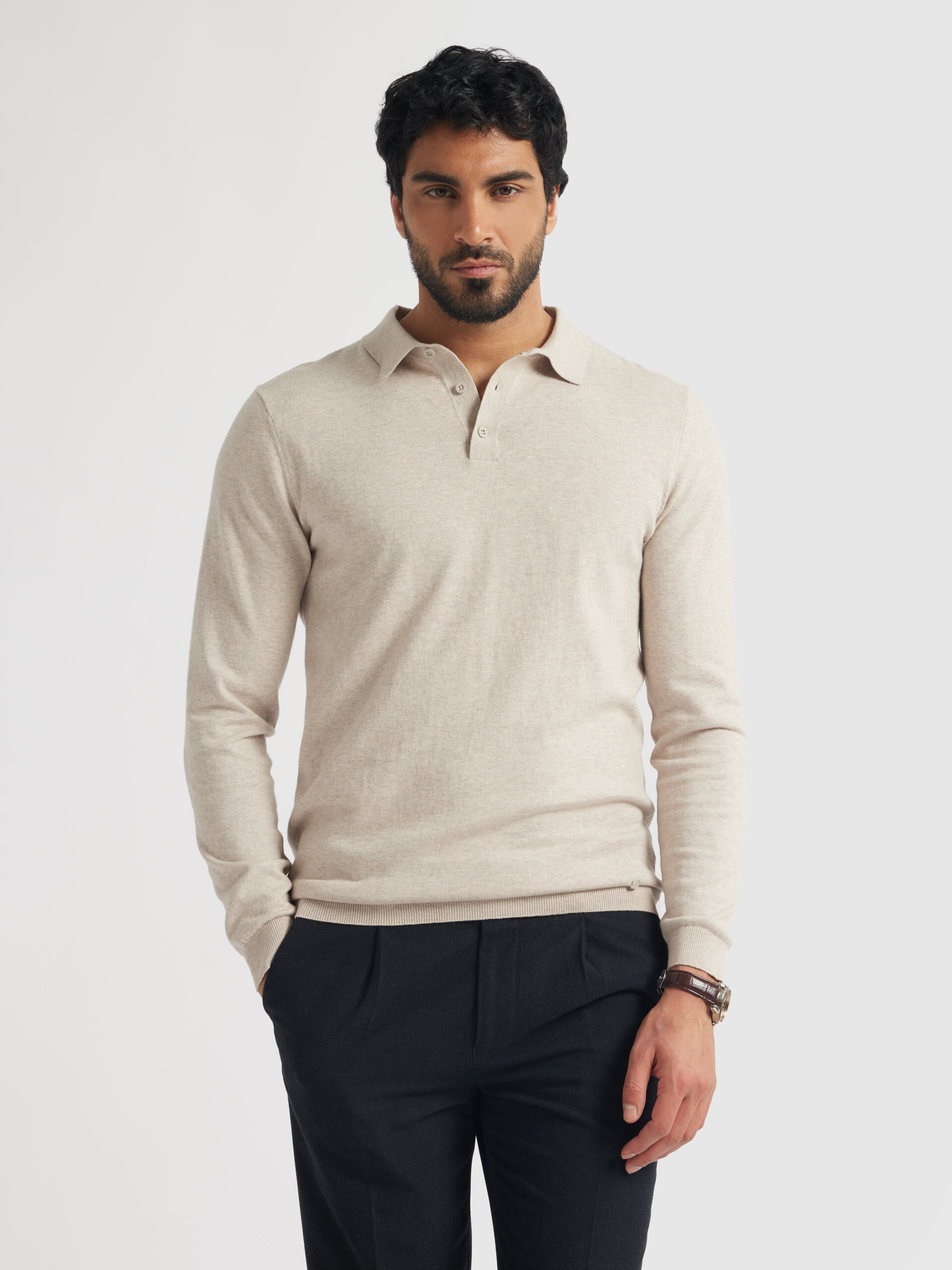 JERSEY POLO BEIGE