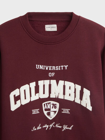 SUDADERA COLUMBIA BURDEOS