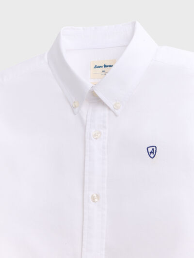 CAMISA OXFORD BASIC KIDS BLANCO