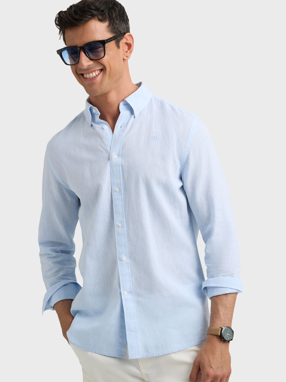 CAMISA LINO C.BOTON