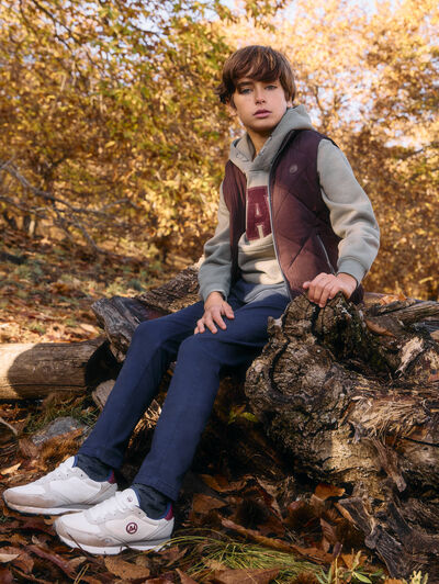 CHALECO MOBBY KIDS BURDEOS