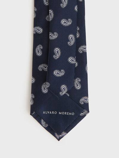 CORBATA JAQUARD MF AZUL MARINO