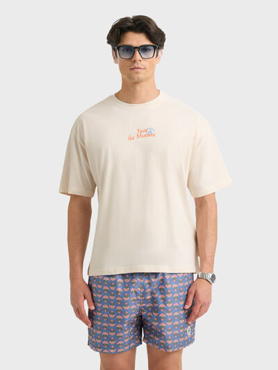 CAMISETA STORIES BEIGE