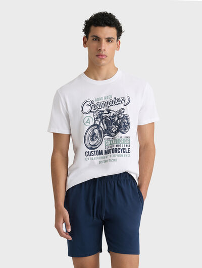 PIJAMA MOTORCYCLE BLANCO
