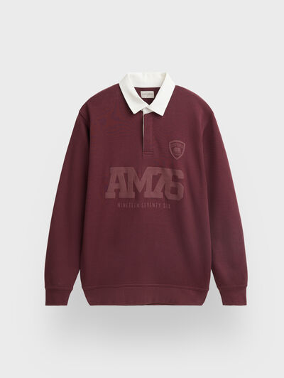 SUDADERA POLO AM1976 BURDEOS