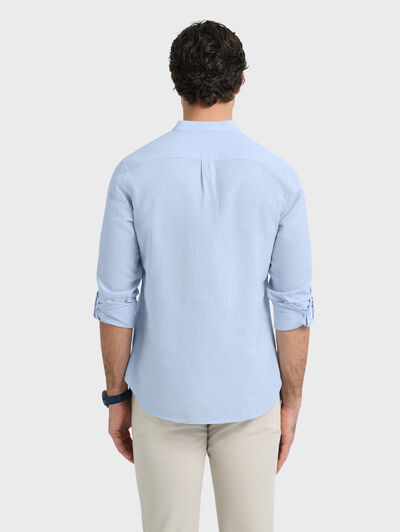 POLERA LINO MAO CELESTE