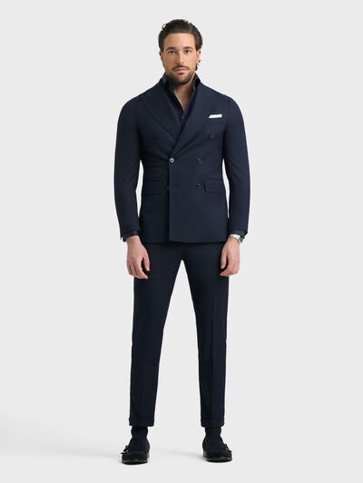 PANTALON TWILL CRUZADO AZUL MARINO