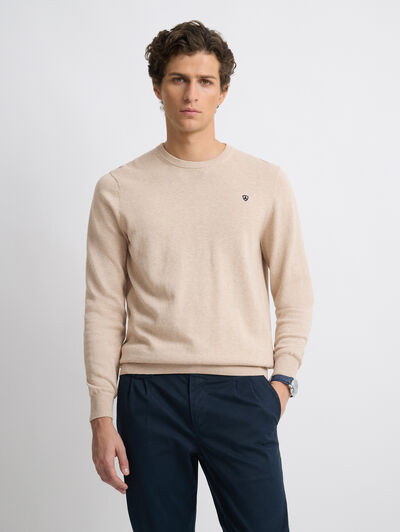JERSEY ROUND NECK TRENDY BEIGE