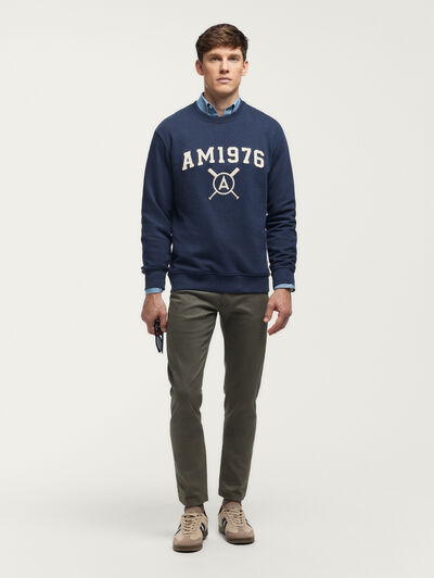 SUDADERA PATCH AZUL MARINO