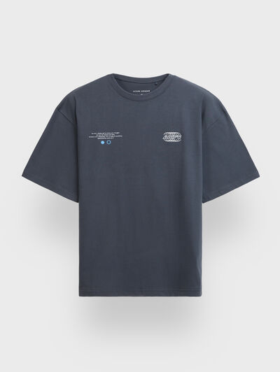 CAMISETA AFRAID AZUL MARINO
