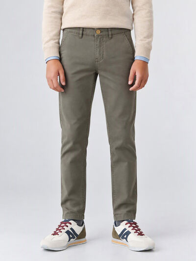 PANTALON CHINO KIDS VERDE
