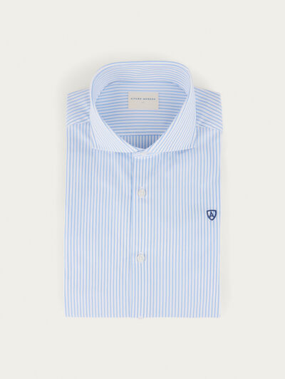 CAMISA COMFORT STRIPES CELESTE