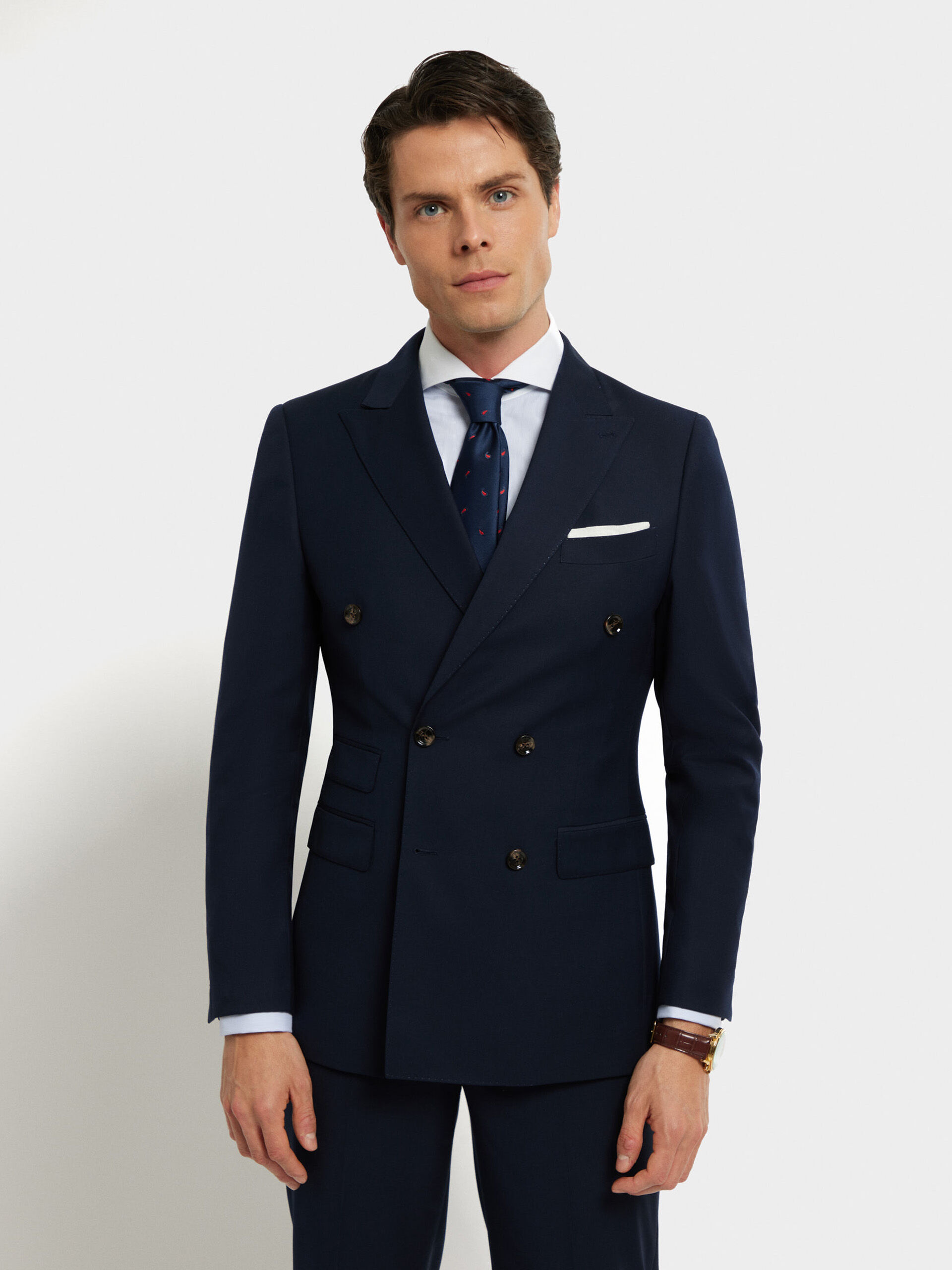 AMERICANA TWILL CRUZADO AZUL MARINO