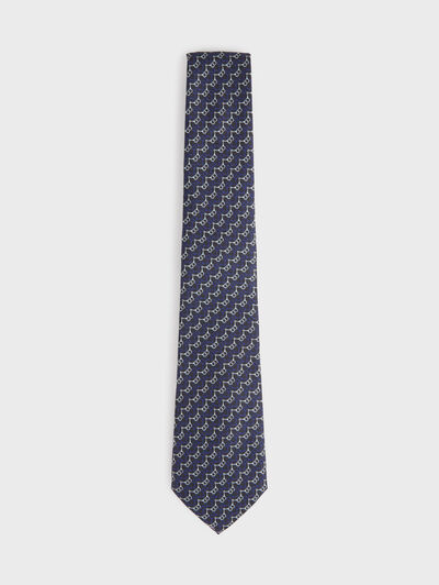CORBATA PRINTED AZUL MARINO