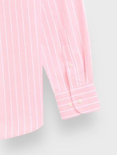 CAMISA OXFORD STRIPES CORAL