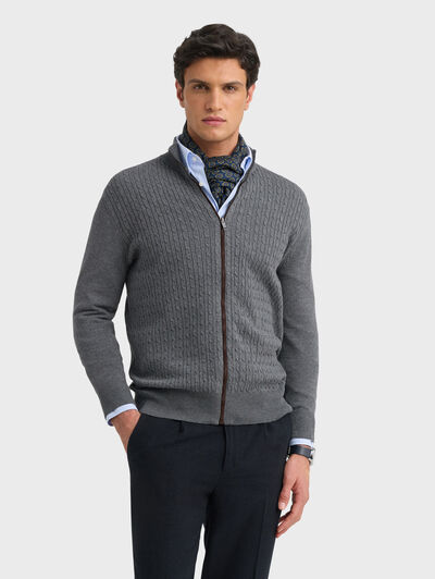 CARDIGAN OCHOS GRIS