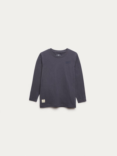 CAMISETA CAMPING KIDS M/L GRIS